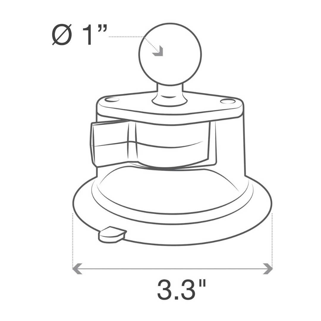 בסיס RAM MOUNT וואקום עם כדור B